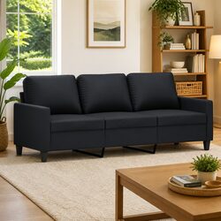 3-Seater Sofa Dimensions and Specs: Black 180cm
