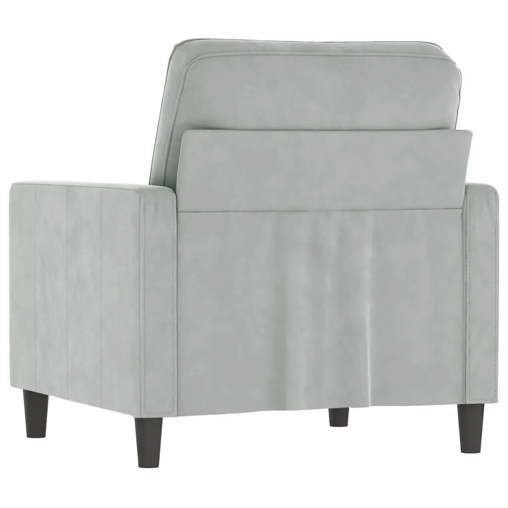 Sofa Chair Grey 60cm Single Seater Armchair Living Room Furniture Modern Design