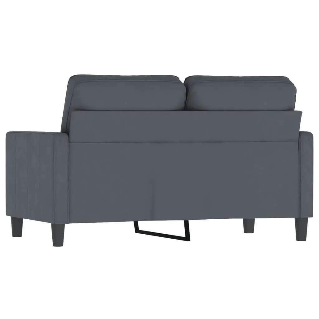 Grey Velvet 2-Seater Sofa
