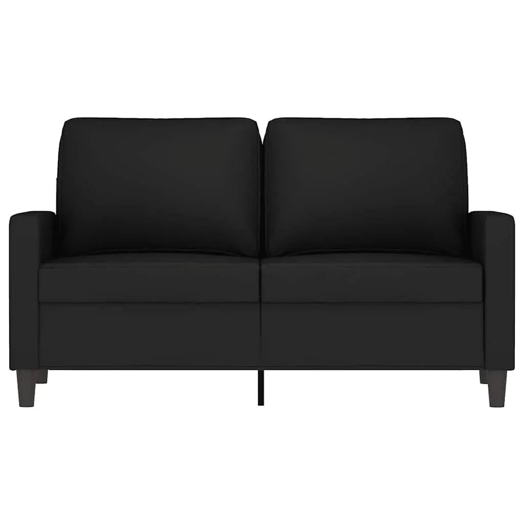 2-Seater Sofa Black 120cm Modern Lounge Couch Velvet Living Room