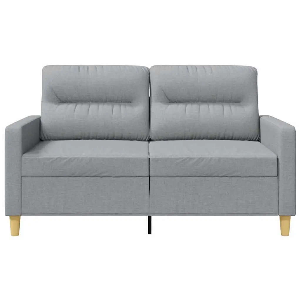 2-Seater Sofa Grey Fabric Living Room 120cm Upholstered Couch