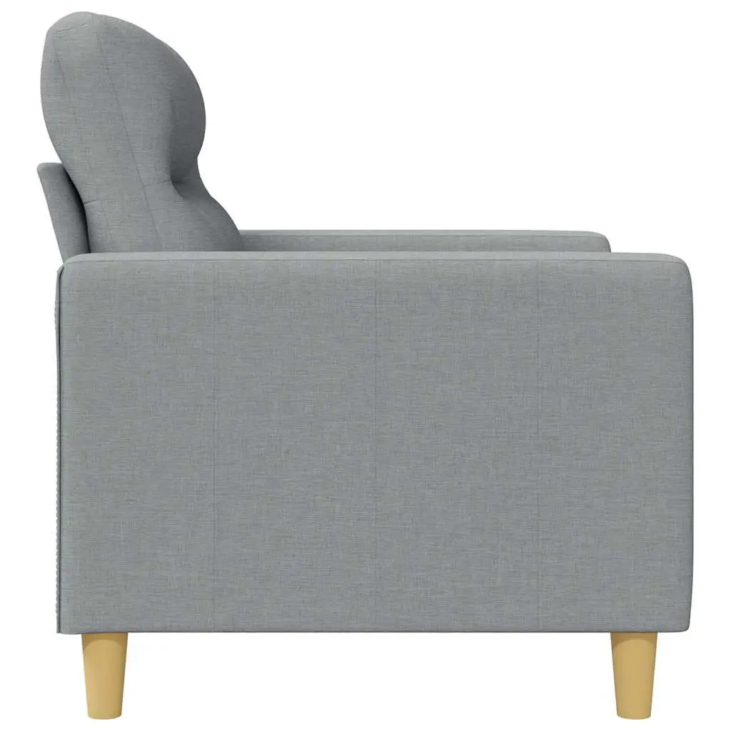 2-Seater Sofa Grey Fabric Living Room 120cm Upholstered Couch