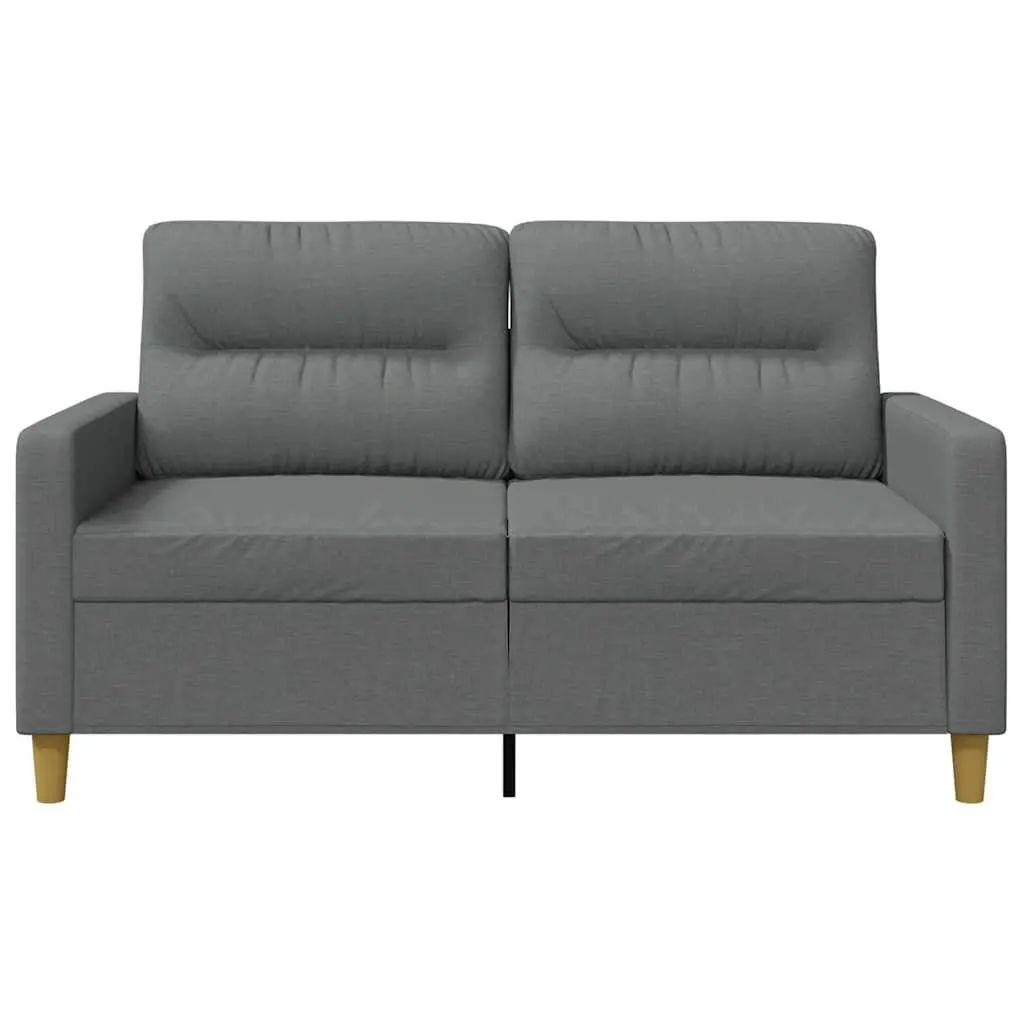 2-Seater Sofa Living Room Grey Fabric 120cm