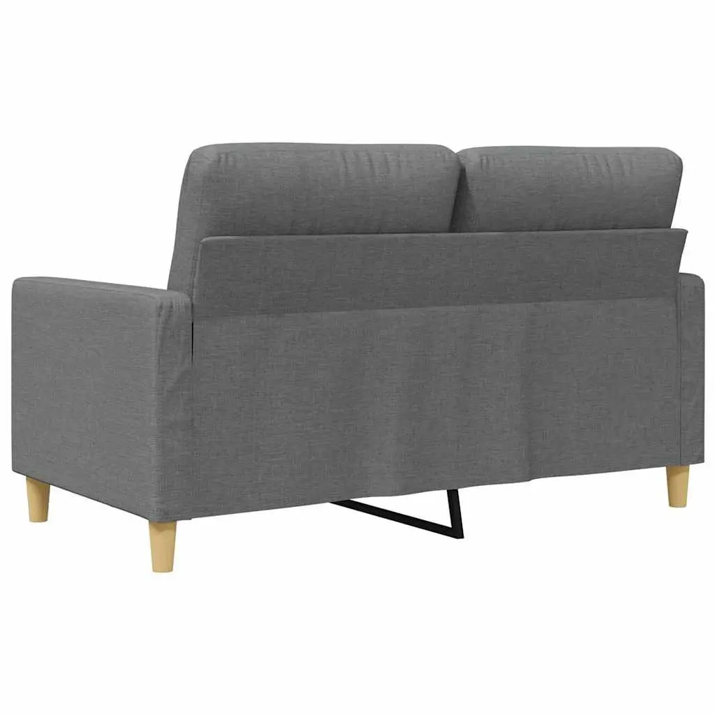 2-Seater Sofa Living Room Grey Fabric 120cm