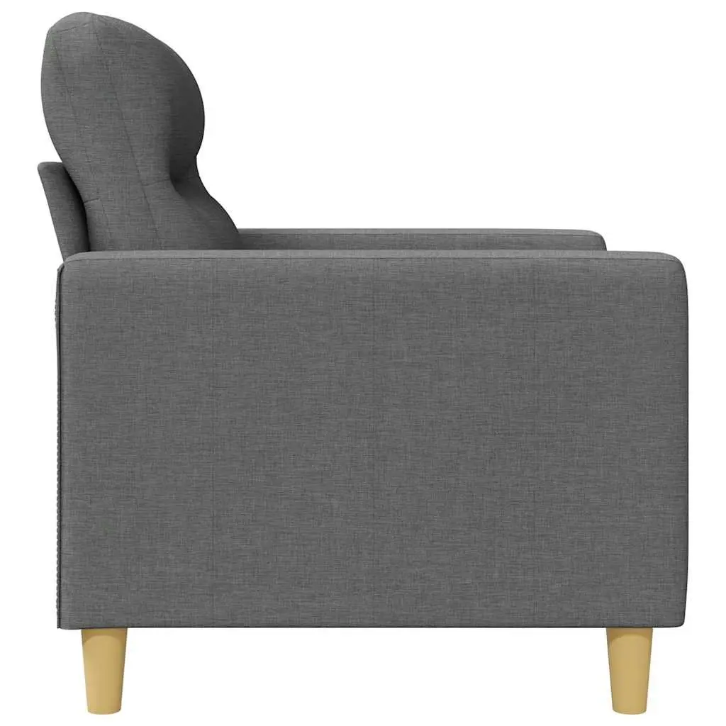 2-Seater Sofa Living Room Grey Fabric 120cm