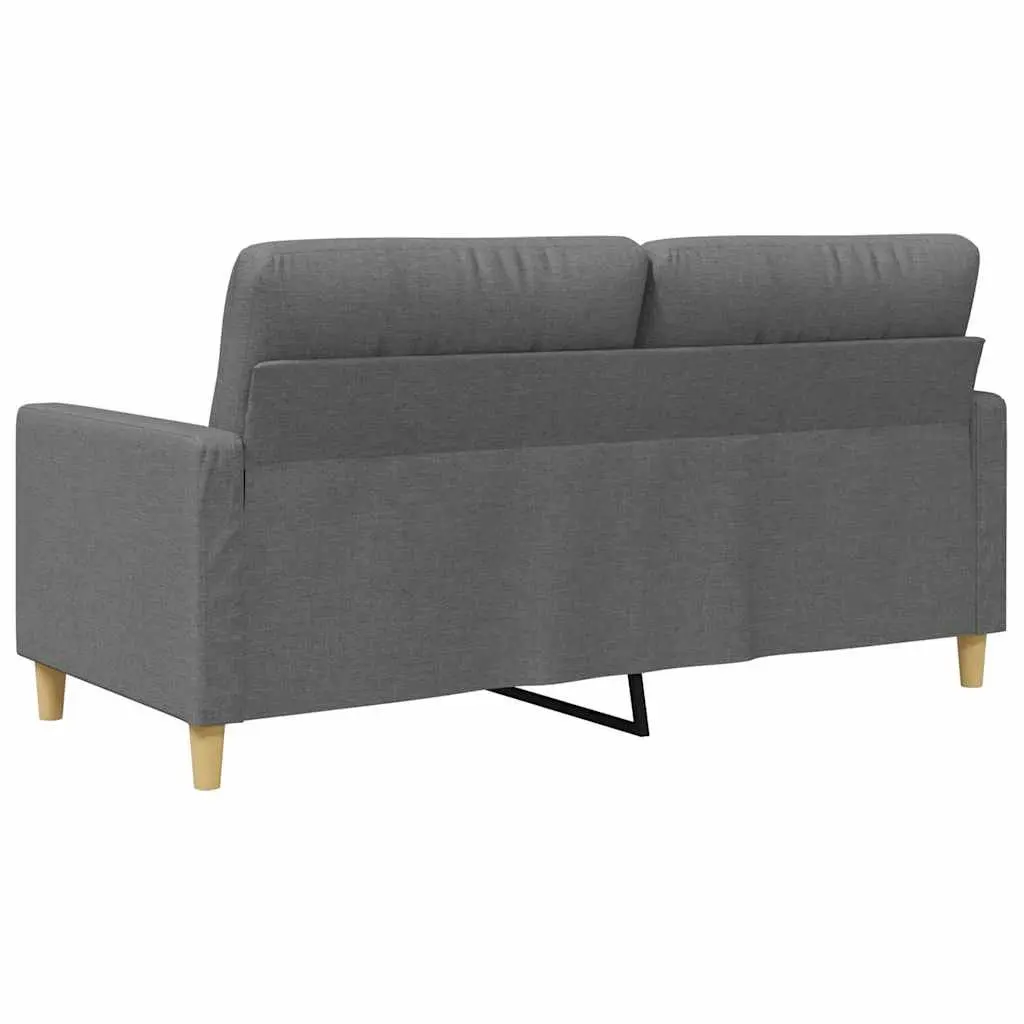 2-Seater Sofa Grey Fabric Lounge Couch