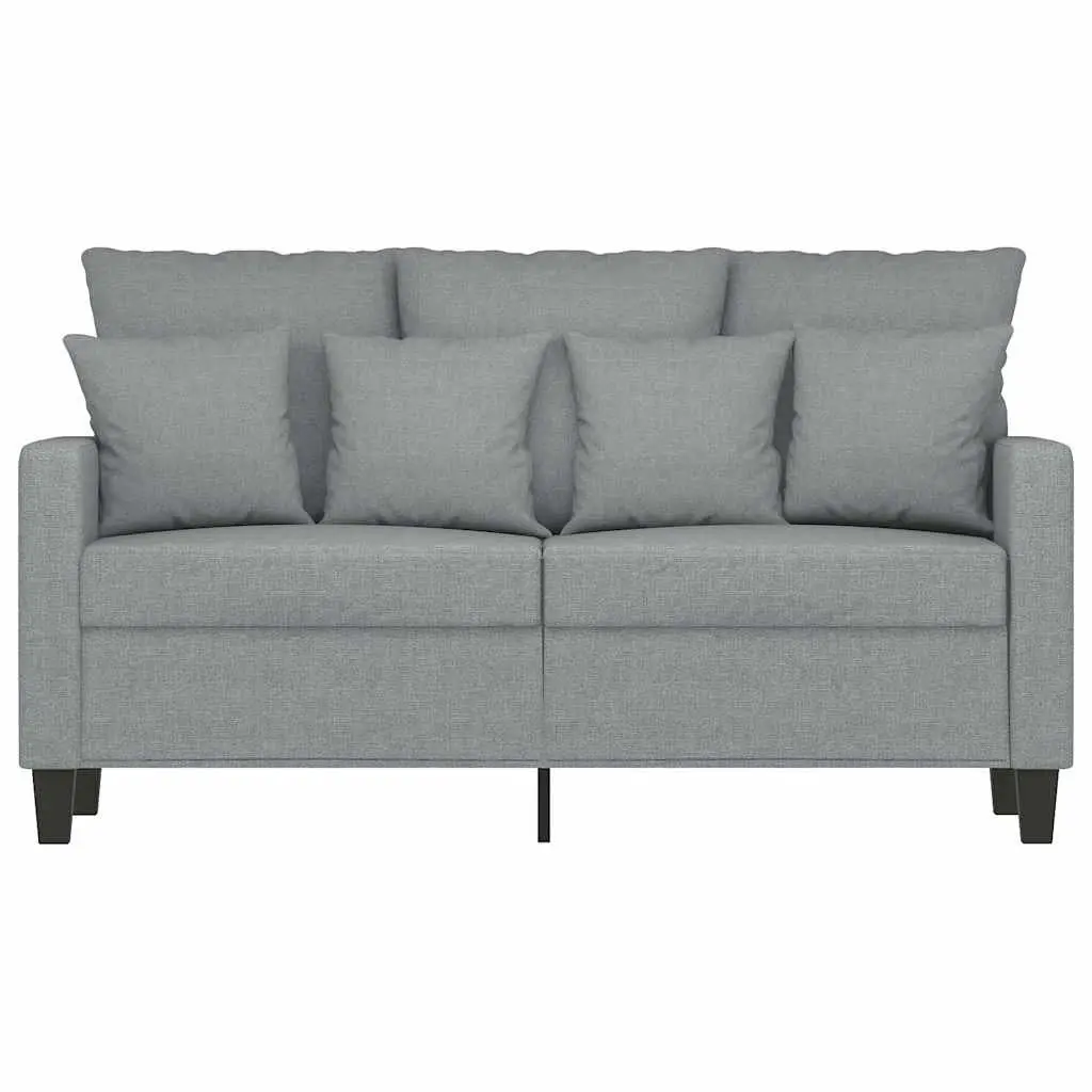 2-Seater Sofa Light Grey 120cm with Metal Frame