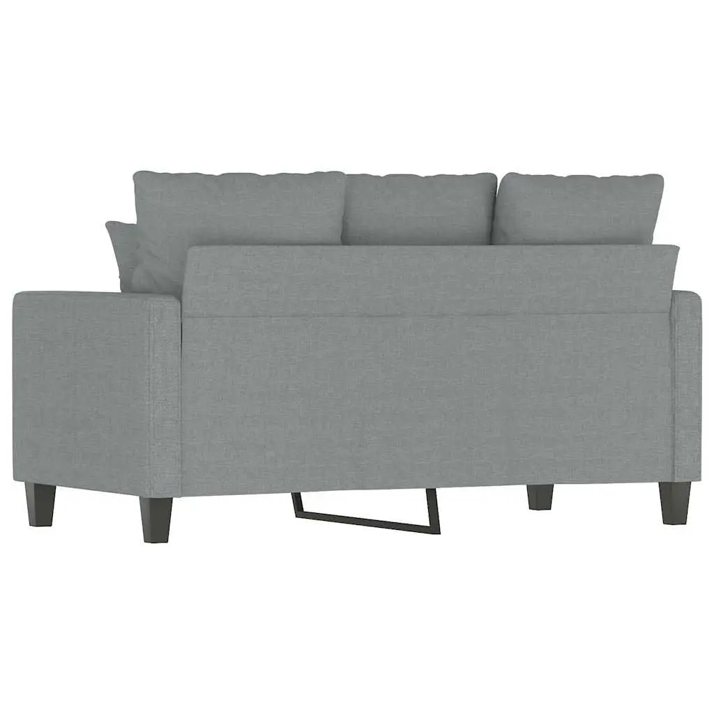 2-Seater Sofa Light Grey 120cm with Metal Frame