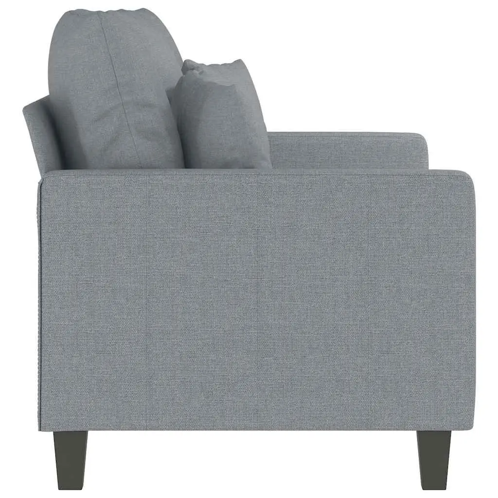 2-Seater Sofa Light Grey 120cm with Metal Frame
