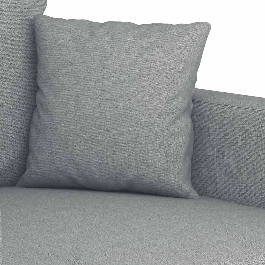 2-Seater Sofa Light Grey 120cm with Metal Frame