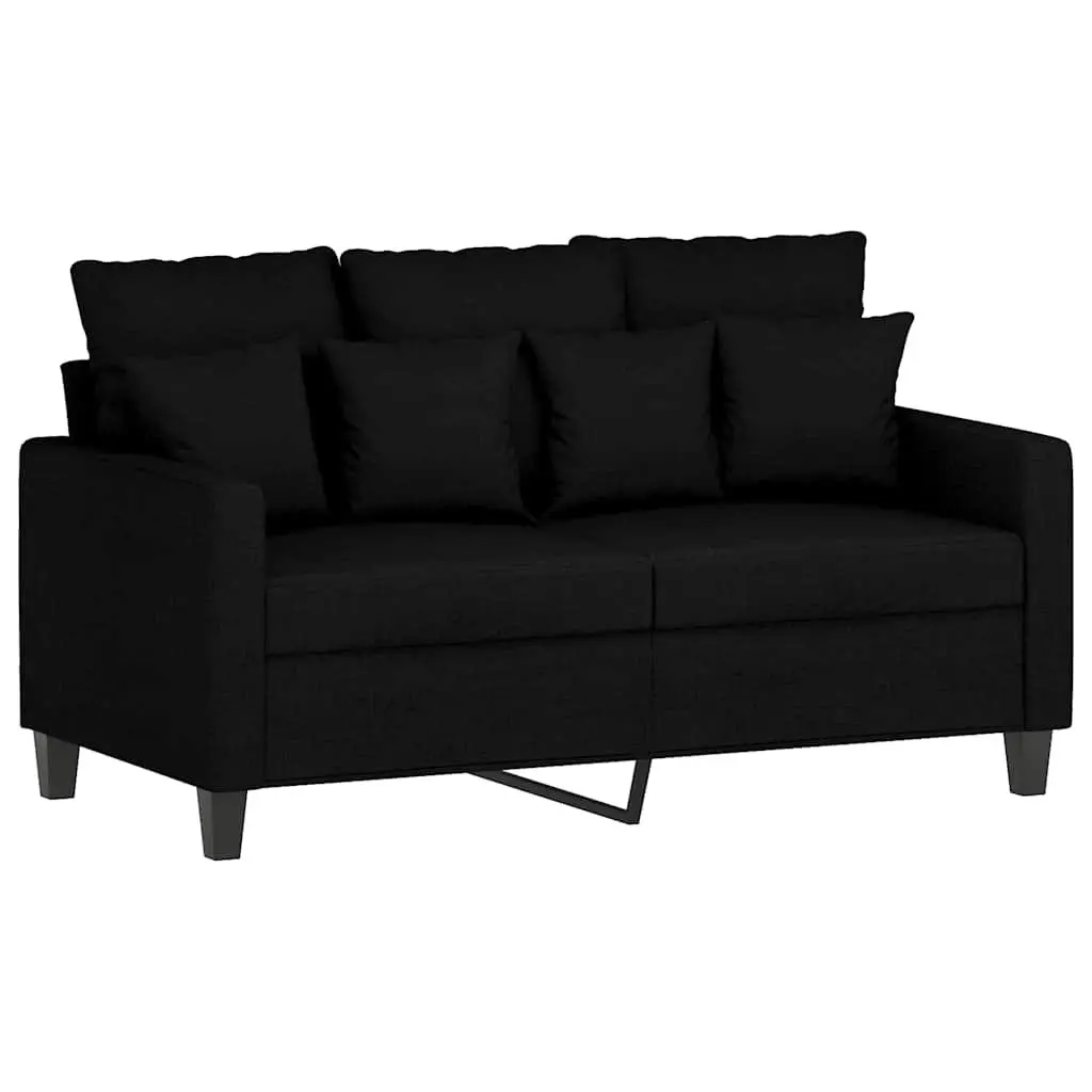 2-Seater Fabric Sofa, Black, 120cm Width