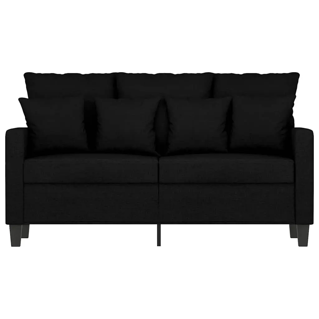 2-Seater Fabric Sofa, Black, 120cm Width