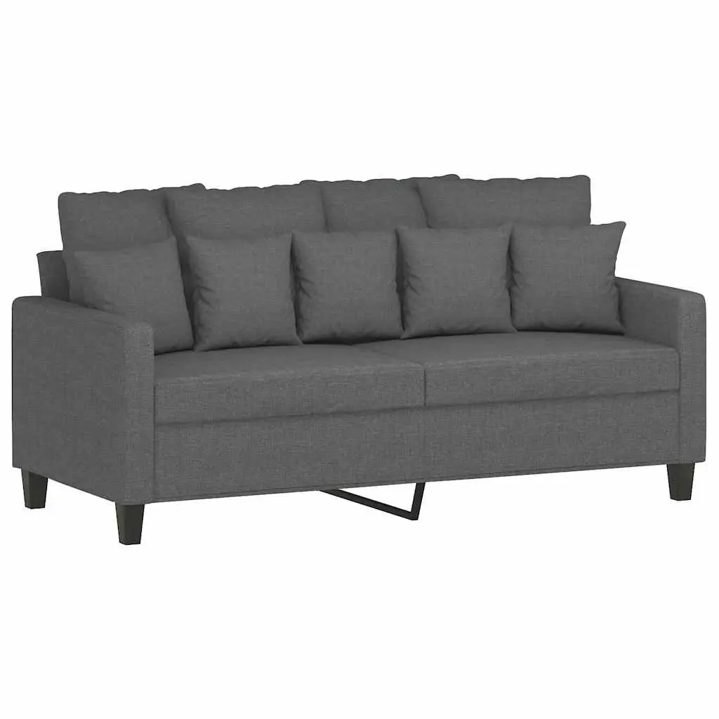 2-Seater Sofa Living Room Grey 140cm Modern Fabric Couch