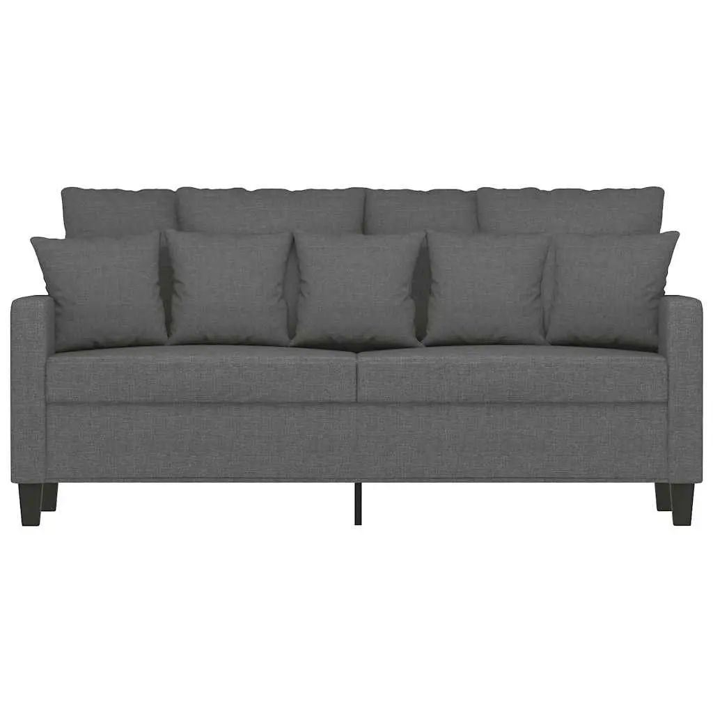 2-Seater Sofa Living Room Grey 140cm Modern Fabric Couch