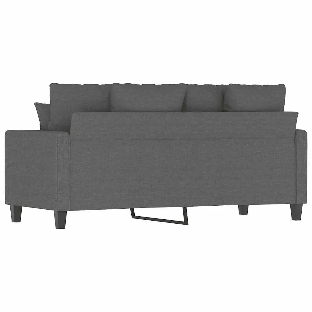 2-Seater Sofa Living Room Grey 140cm Modern Fabric Couch