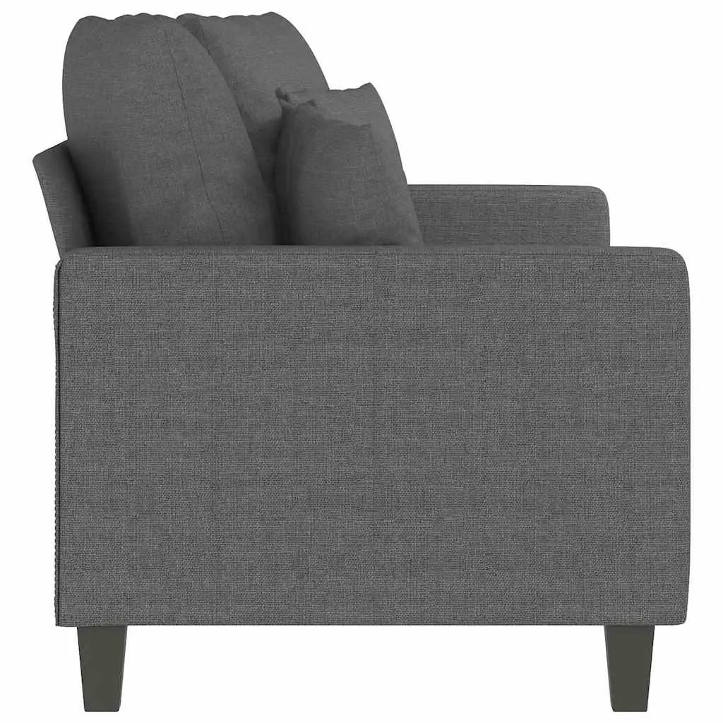 2-Seater Sofa Living Room Grey 140cm Modern Fabric Couch