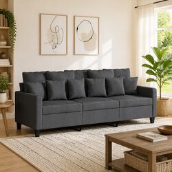Specifications of 3-Seater Sofa Dark Grey 180cm