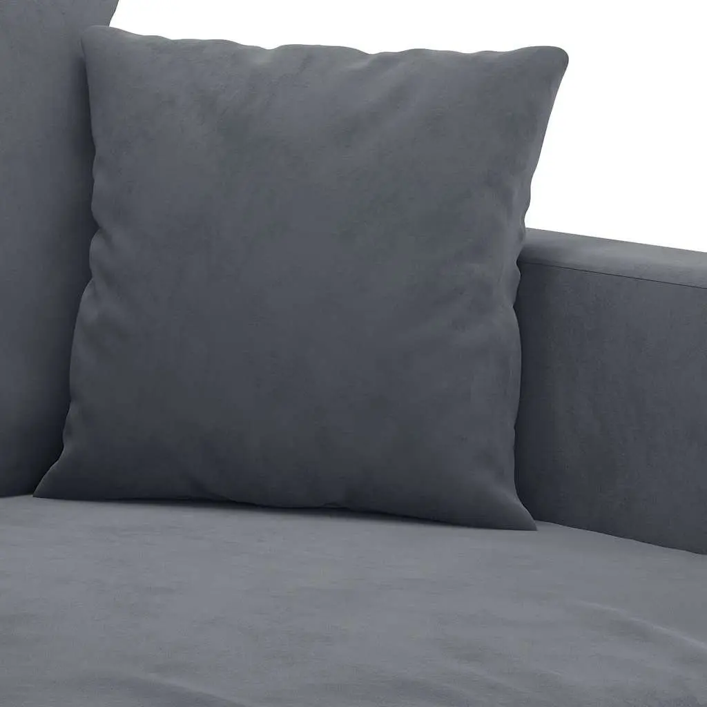 2-Seater Sofa Living Room Grey Velvet 120cm Modern Upholstered Couch