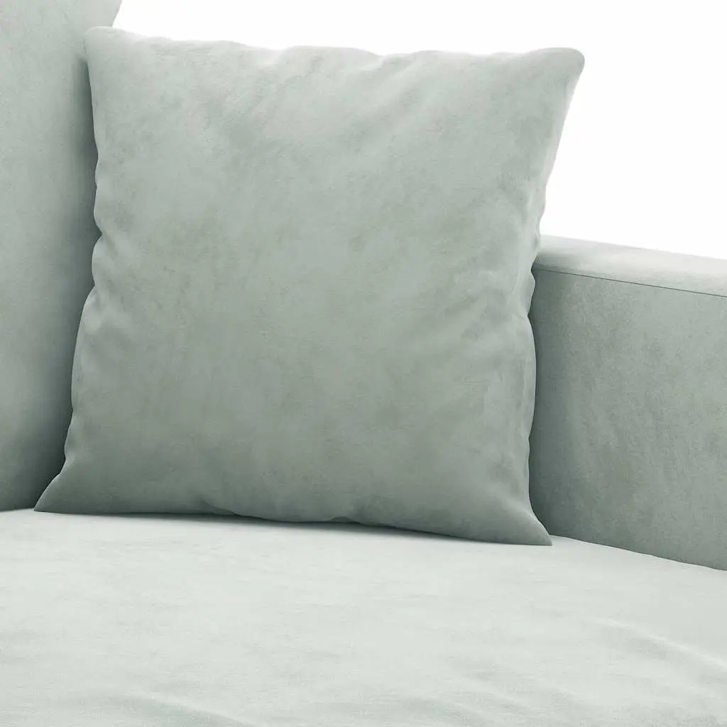 2-Seater Sofa Living Room 140cm Grey Velvet Modern Couch