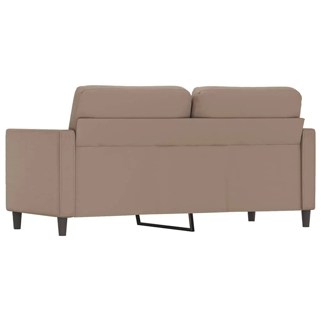 2-Seater Sofa Brown Faux Leather Lounge Couch Modern Living Room Furniture 140cm