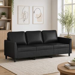 3-Seater Black Sofa: Dimensions, Materials & More