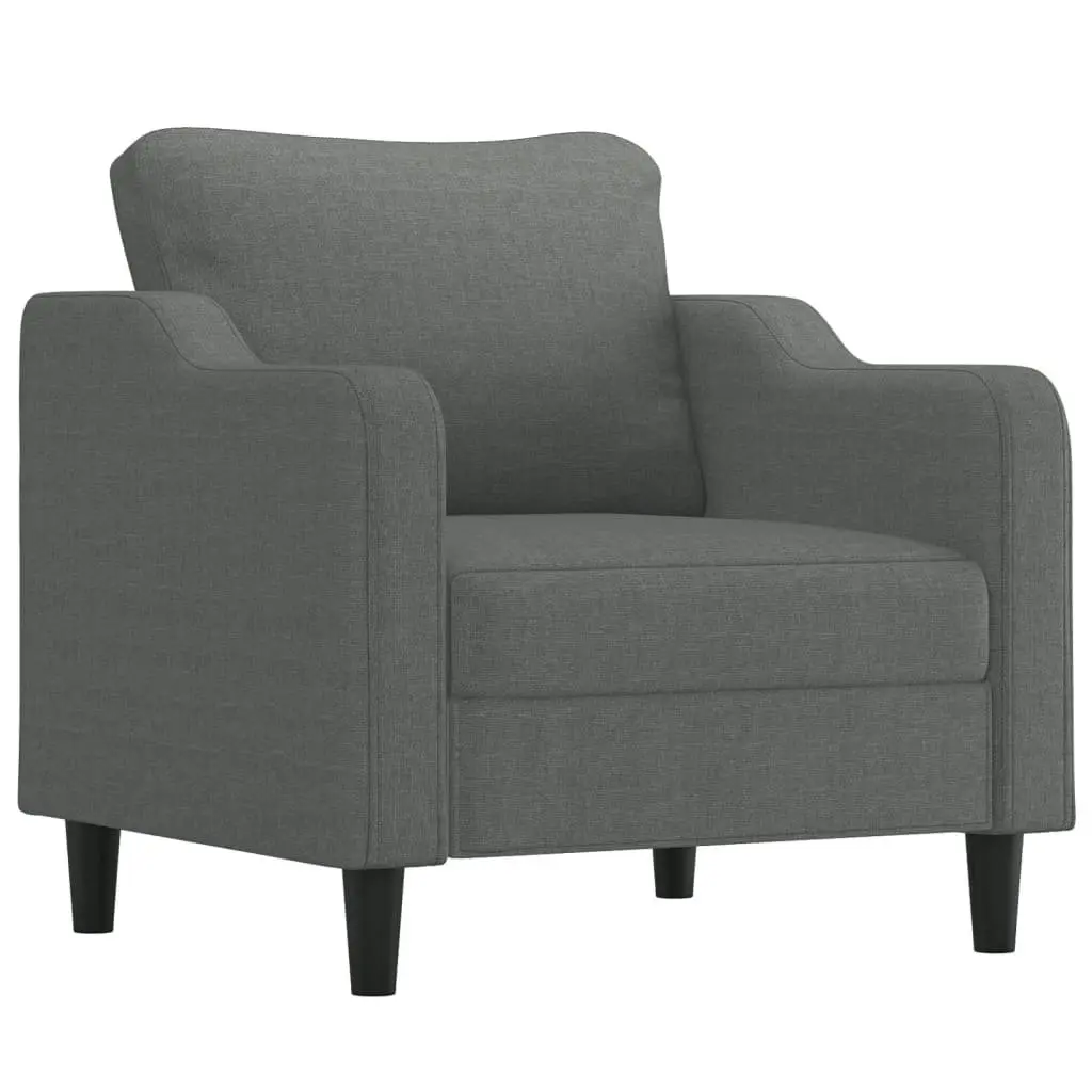Sofa Chair Grey 60cm Fabric Single Seat Armchair Living Room Furniture Lounge