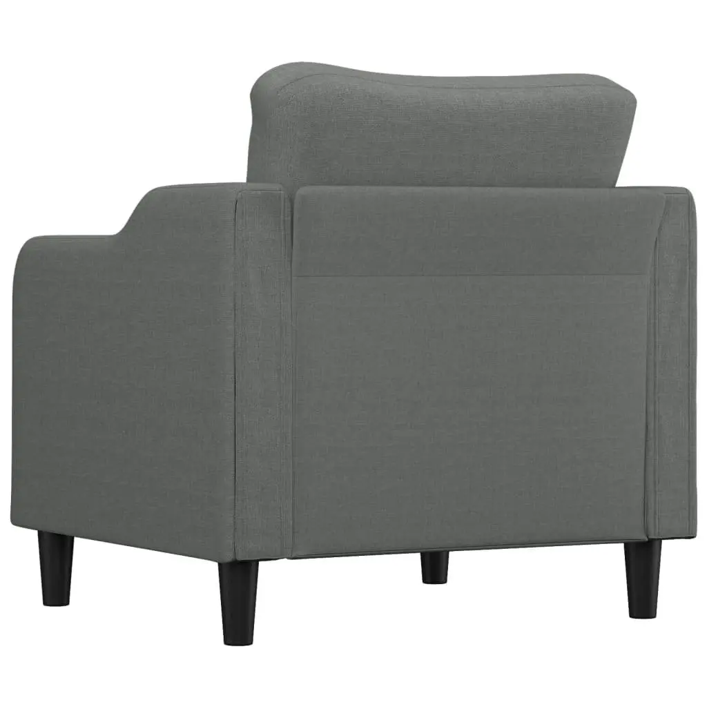Sofa Chair Grey 60cm Fabric Single Seat Armchair Living Room Furniture Lounge