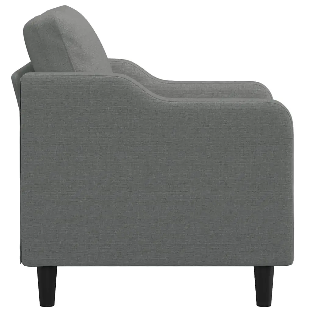 Sofa Chair Grey 60cm Fabric Single Seat Armchair Living Room Furniture Lounge