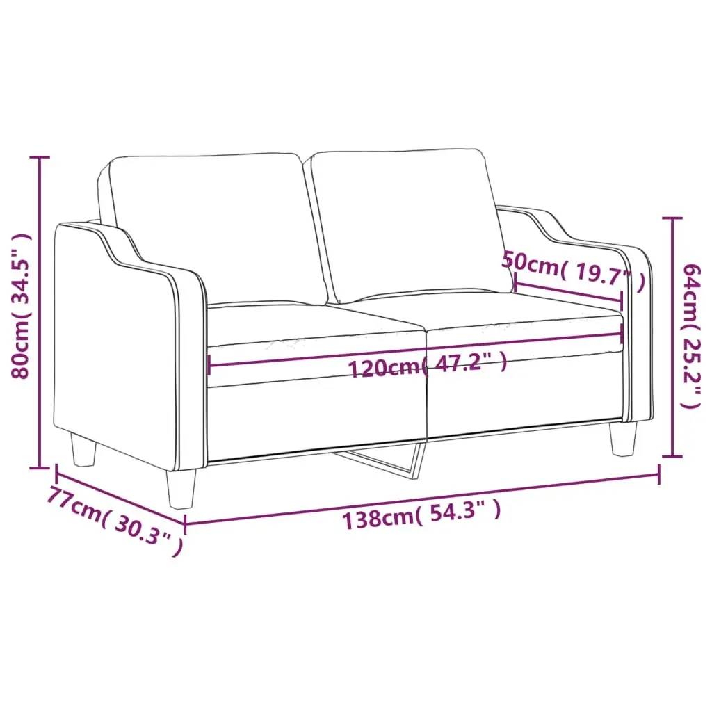 Dark Grey 2-Seater Sofa