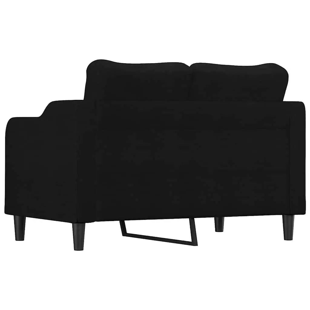 2-Seater Sofa Black Fabric 120cm Modern Living Room Couch Lounge Seat