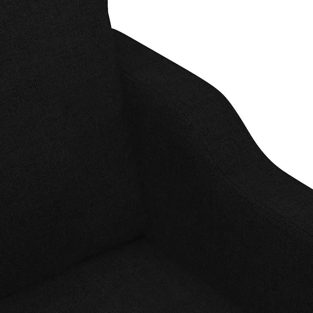 2-Seater Sofa Black Fabric 120cm Modern Living Room Couch Lounge Seat