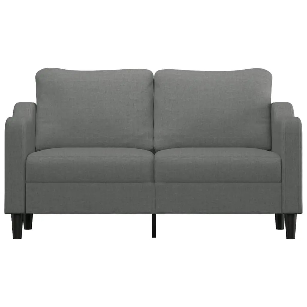 2-Seater Sofa Grey Fabric 140cm