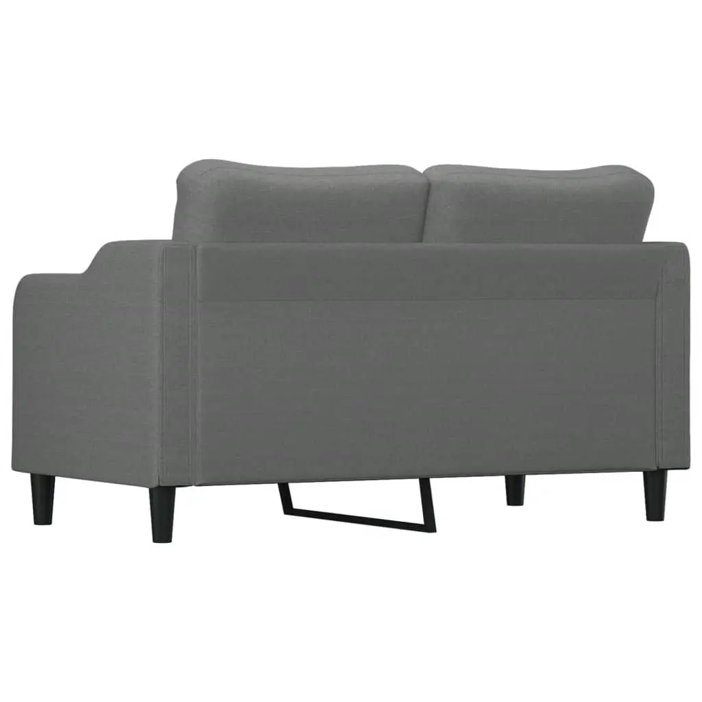 2-Seater Sofa Grey Fabric 140cm