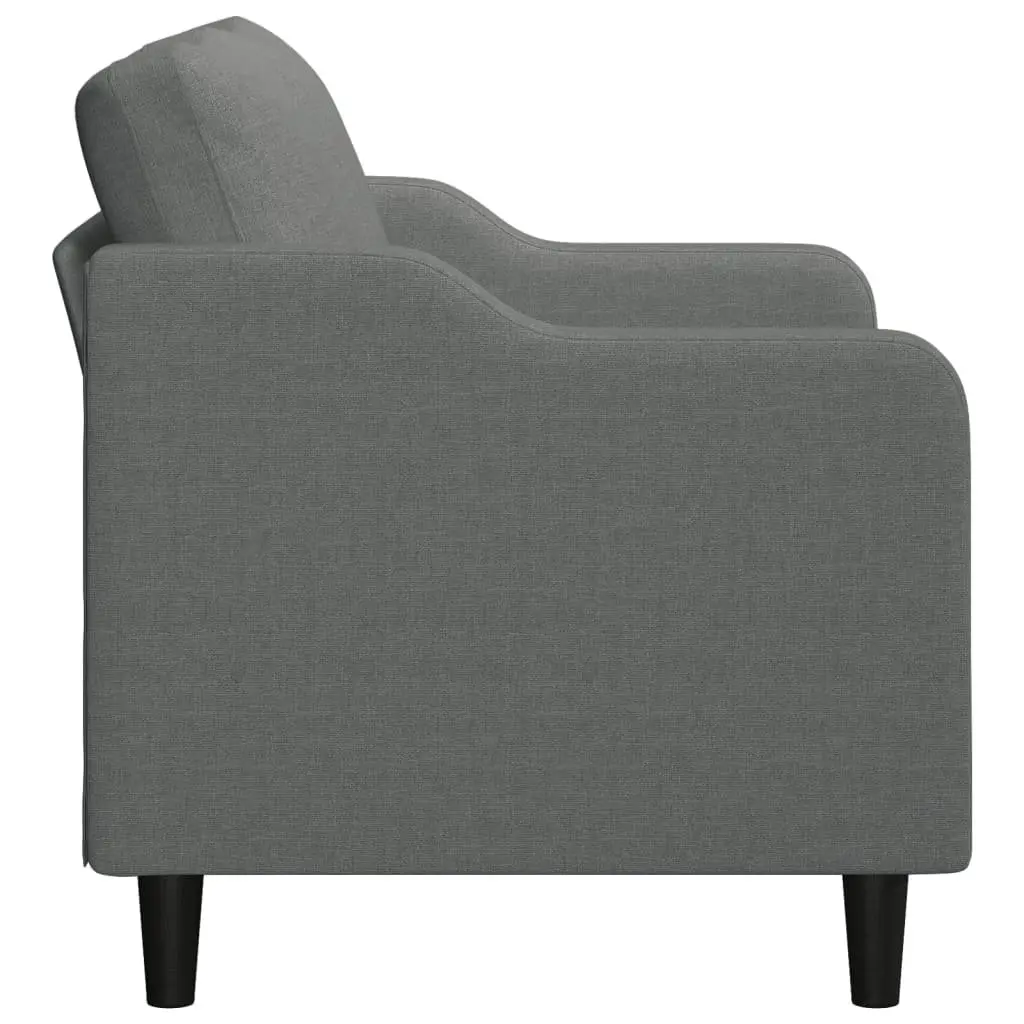 2-Seater Sofa Grey Fabric 140cm