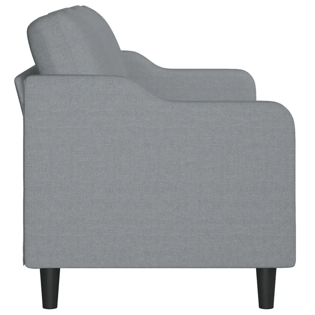 3-Seater Sofa Light Grey 180cm Modern Living Room Couch Fabric Upholstered
