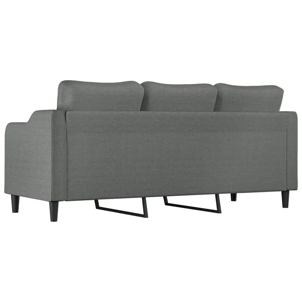 3-Seater Sofa Grey 180cm Fabric Couch Living Room Furniture Lounge Seat