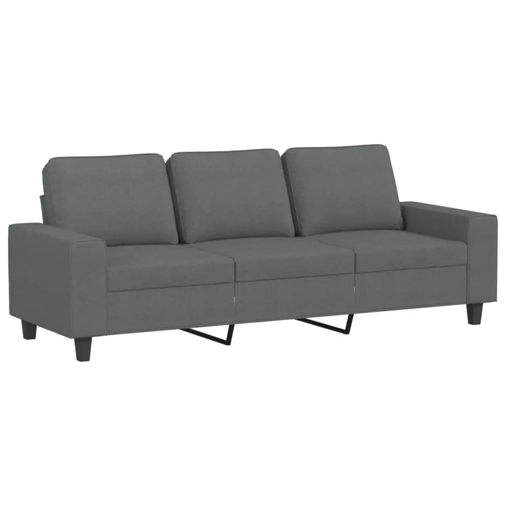 Grey 3-Seater Fabric Sofa