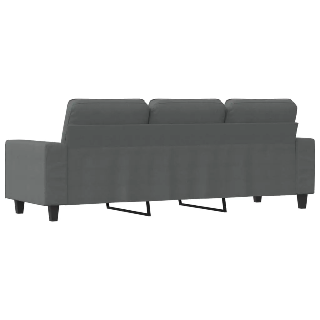 Grey 3-Seater Fabric Sofa