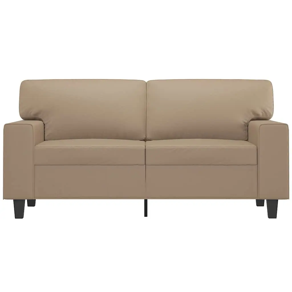 2-Seater Brown Faux Leather Sofa
