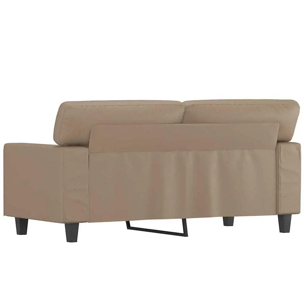 2-Seater Brown Faux Leather Sofa