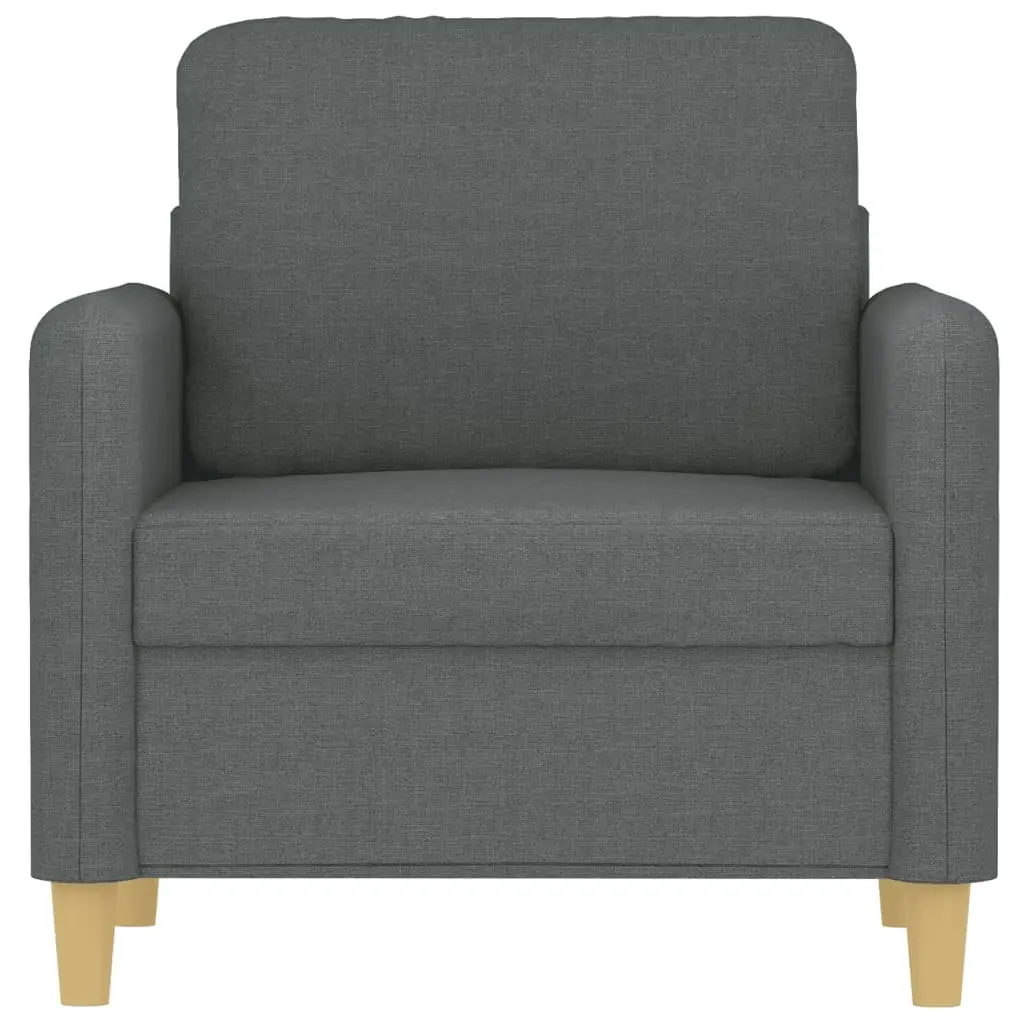 Sofa Chair Living Room 60cm Wide Grey Fabric Padded Seat