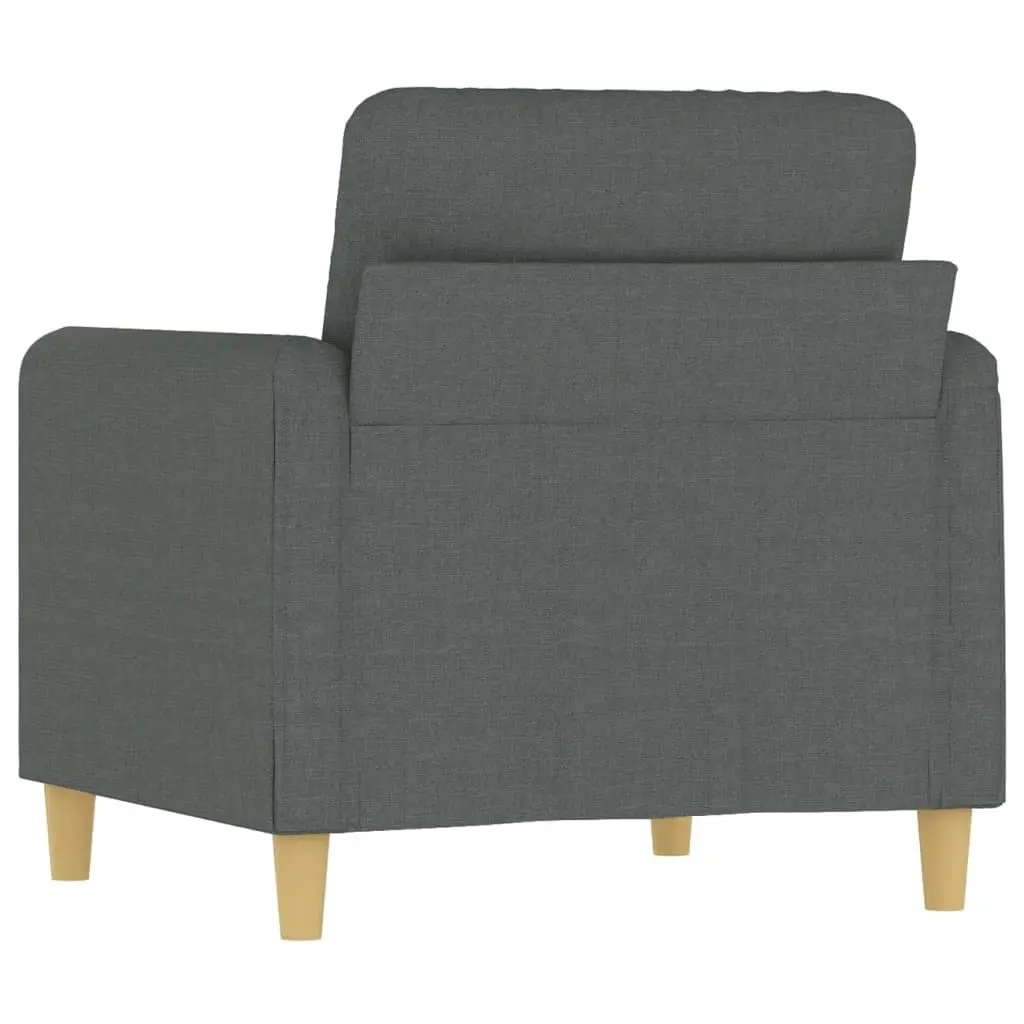 Sofa Chair Living Room 60cm Wide Grey Fabric Padded Seat