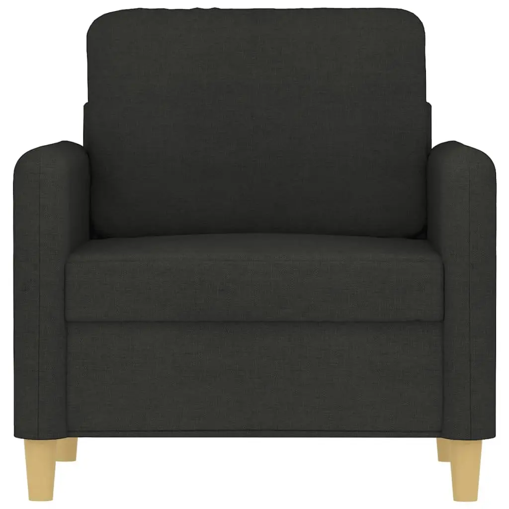 Sofa Chair Living Room 60cm Black Fabric Modern Armchair