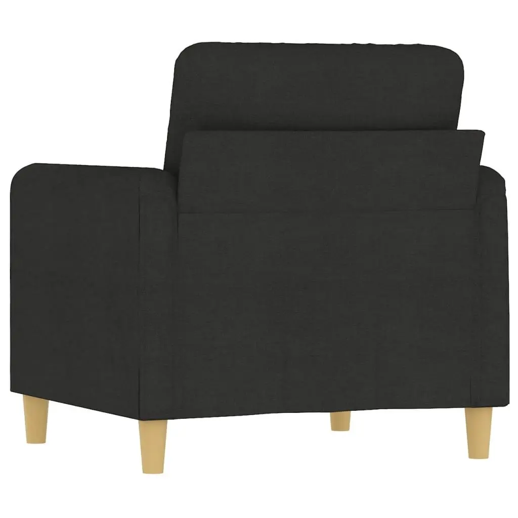 Sofa Chair Living Room 60cm Black Fabric Modern Armchair