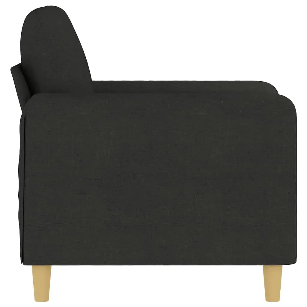 Sofa Chair Living Room 60cm Black Fabric Modern Armchair
