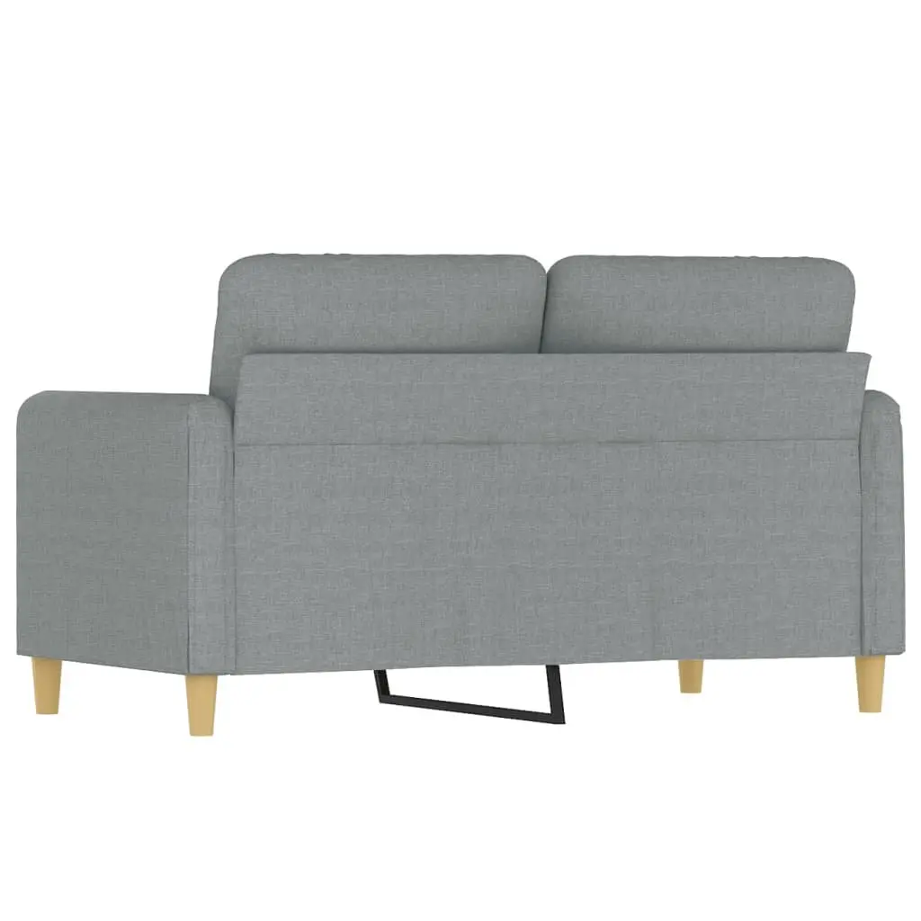2-Seater Sofa Living Room Grey Fabric 120cm