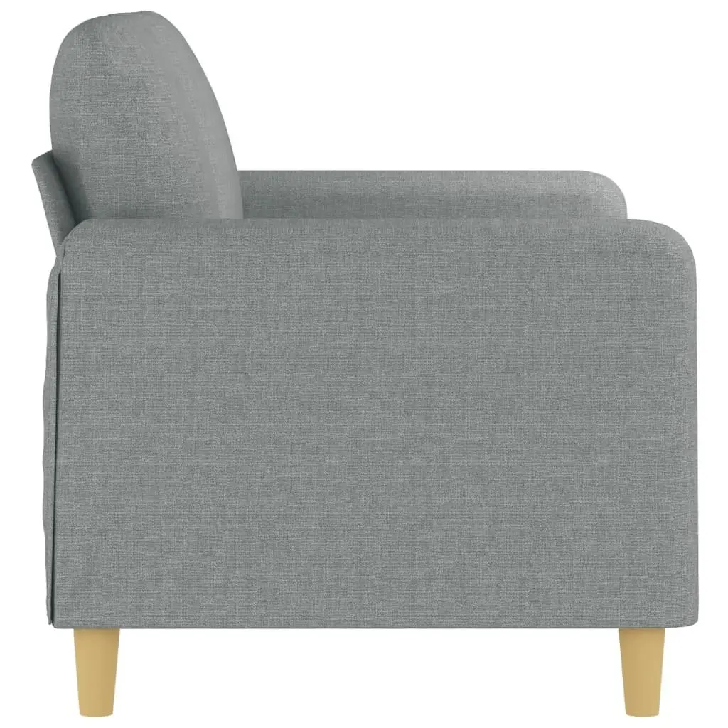 2-Seater Sofa Living Room Grey Fabric 120cm