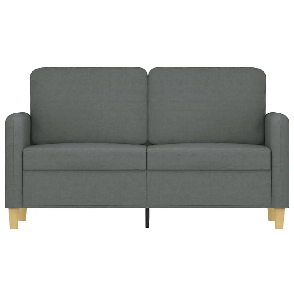 2-Seater Sofa Grey 120cm Fabric Living Room Couch Modern Lounge Seat Furniture
