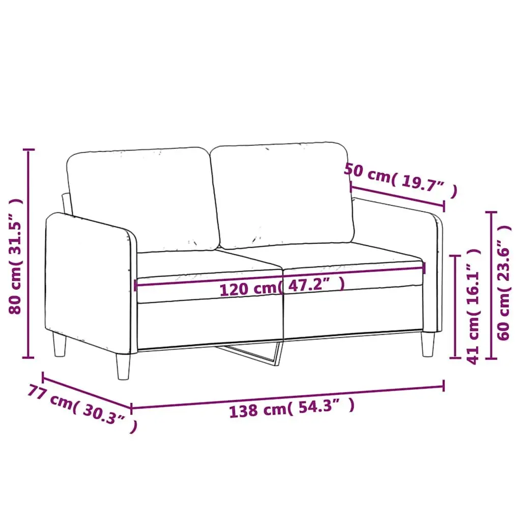 120cm Black Sofa for Small Spaces
