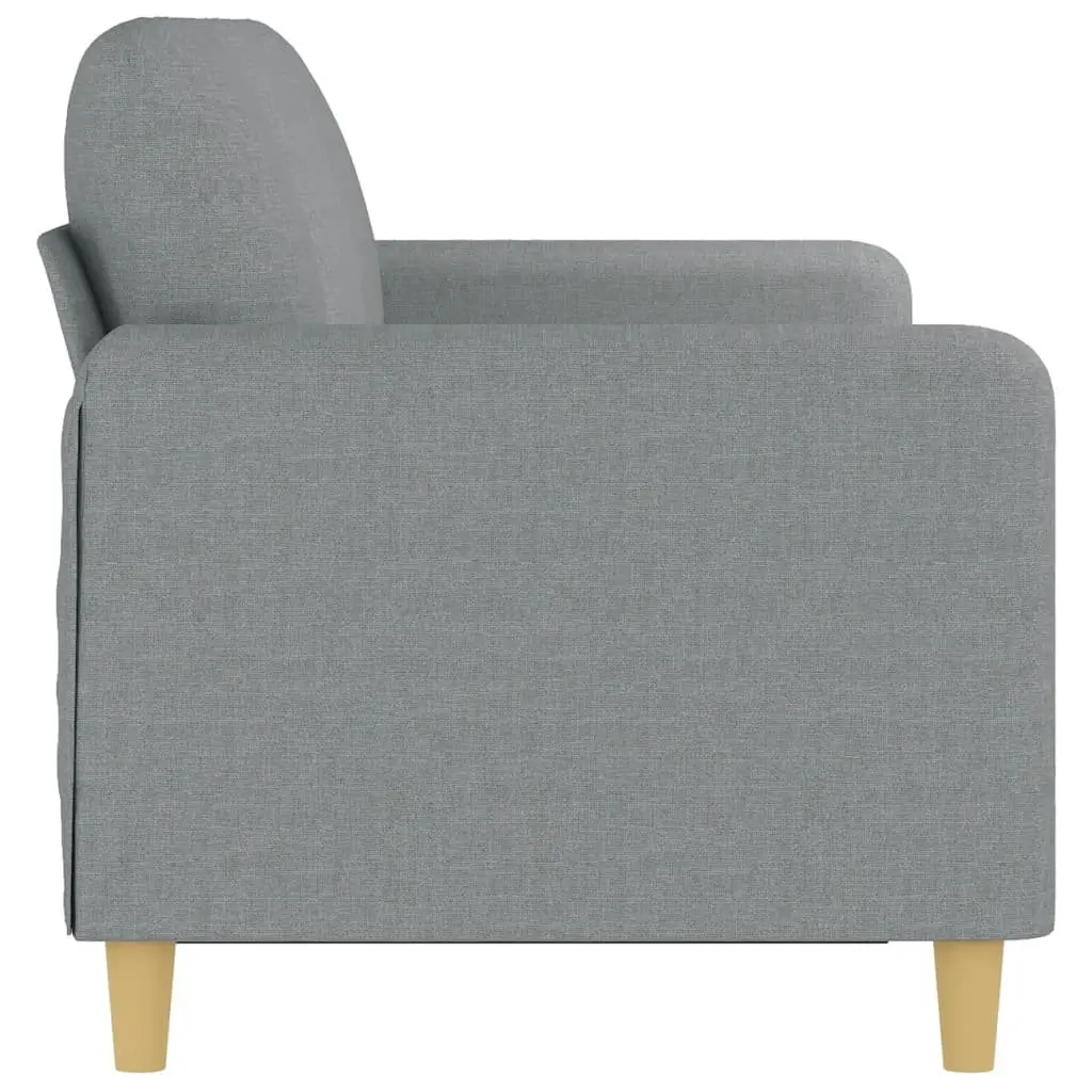 3-Seater Sofa Living Room Grey Fabric 180cm Upholstered Couch